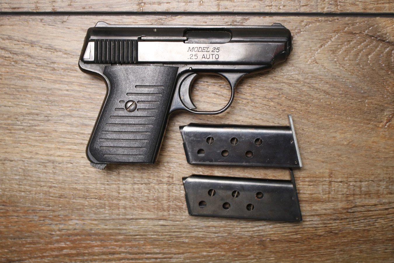 JENNINGS Model 25 25 ACP Police Trade-in Pistol with Two Magazines